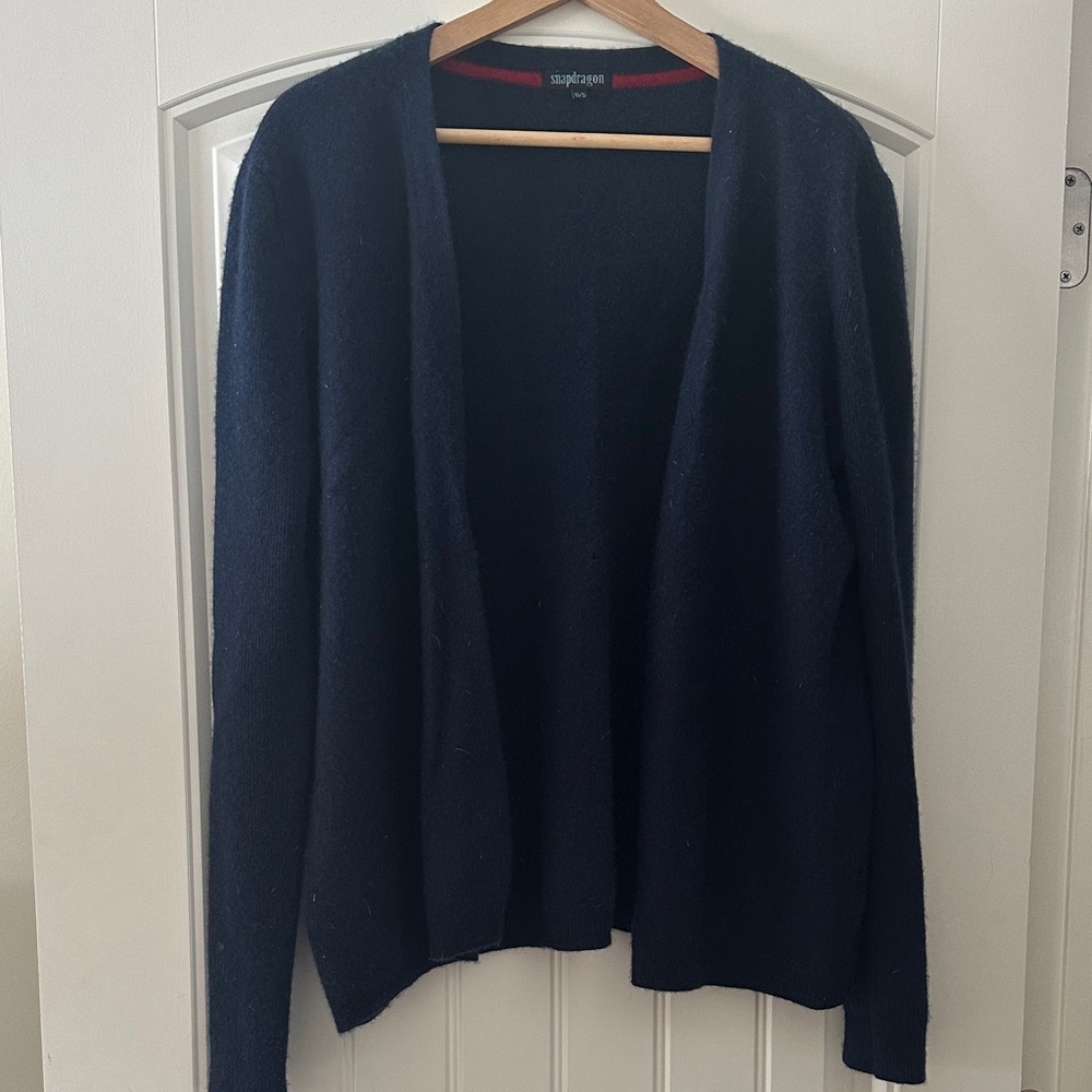 Open-Front Navy Women’s Cardigan Sweater